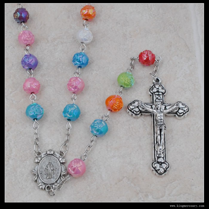 ,plastic beads rosary